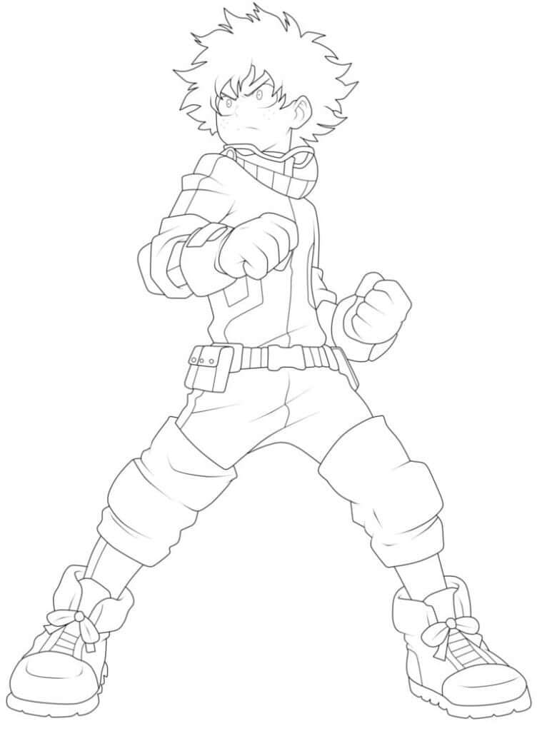 Gran Deku Para Colorear Imprimir E Dibujar Coloringlib