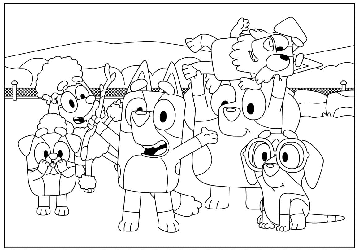 Free halloween bluey coloring pages