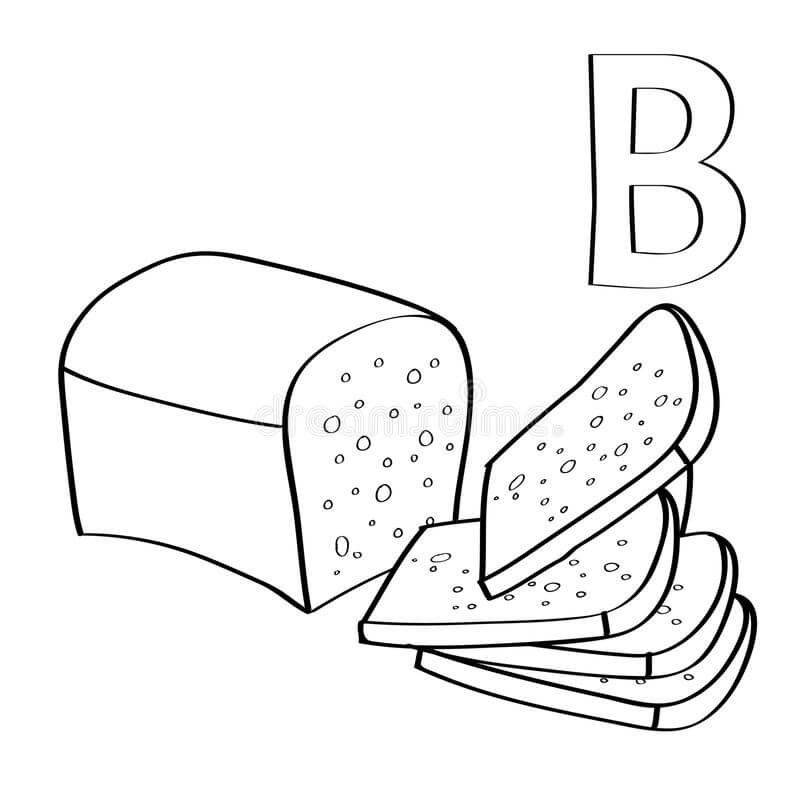 Buchstabe B mit Brot
