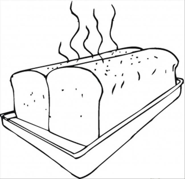 Frisches Brot auf Backblech