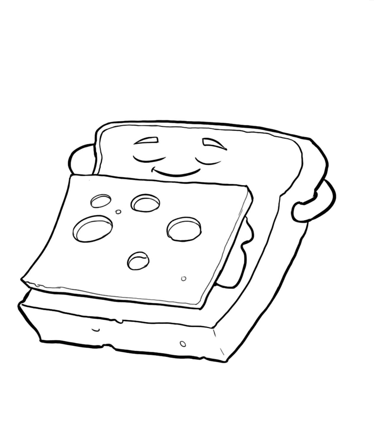 Lächelndes Cartoon-Brot