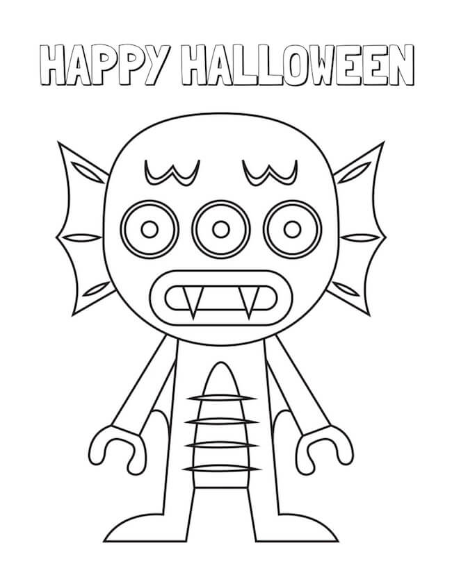 Monster in fröhlichem Halloween
