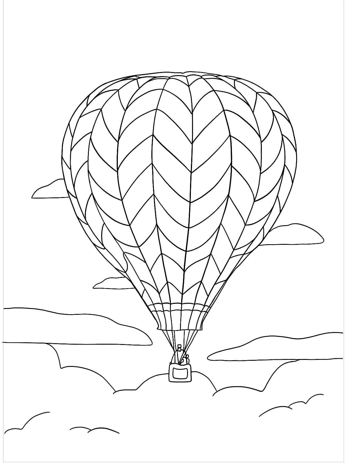 Realistischer Heißluftballon