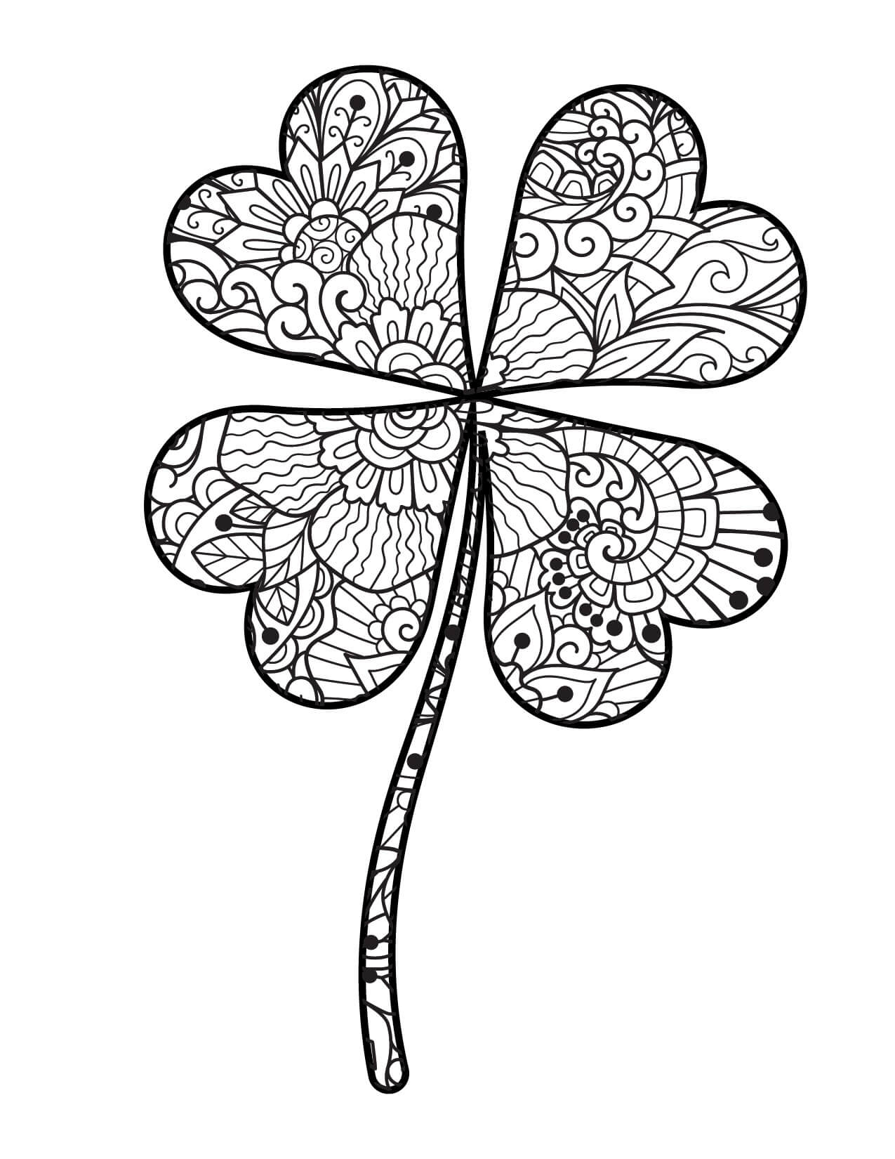Wunderschönes Kleeblatt-Mandala