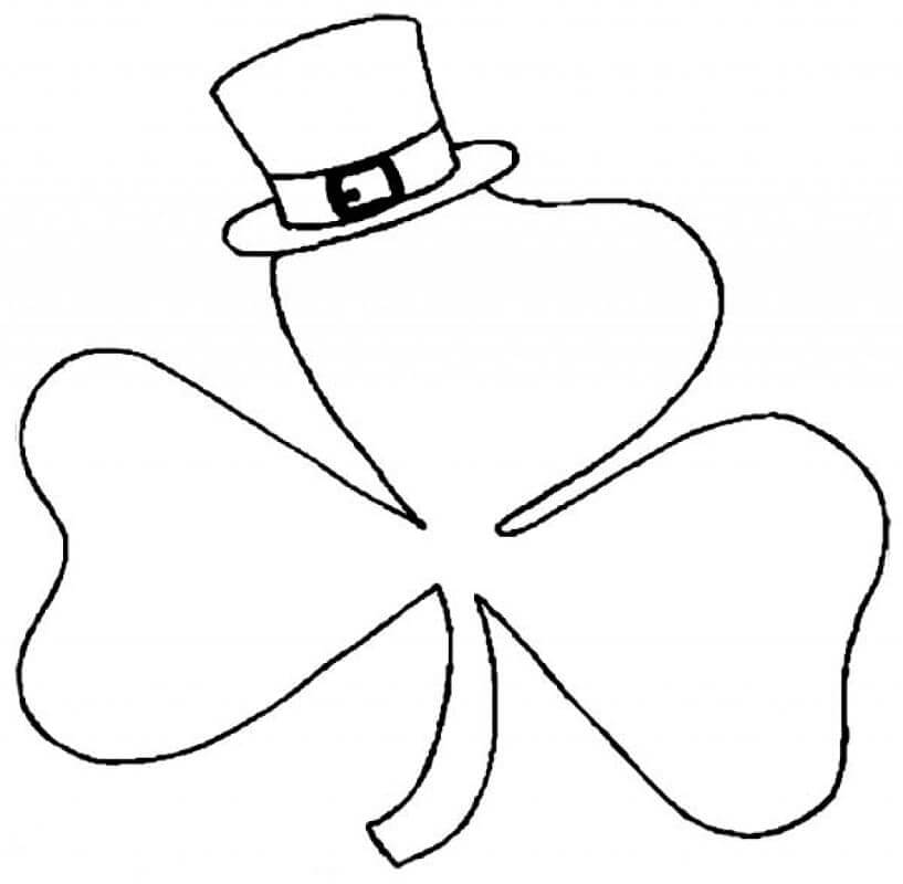 Zeichnung des Kleeblatts mit Hut