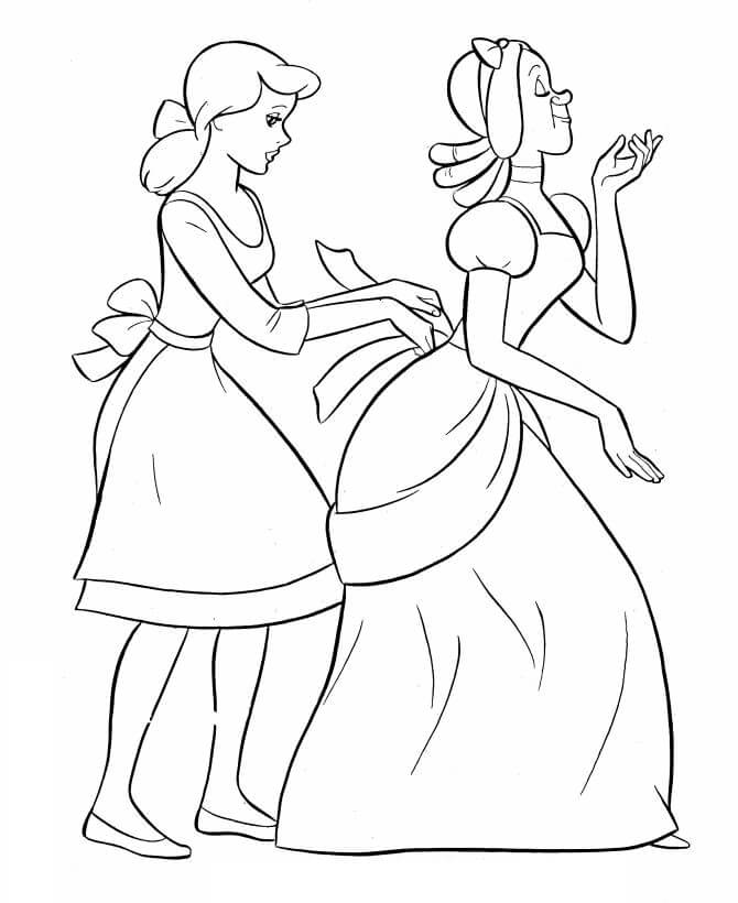Cinderella hat ihre Kleidung Angepasst