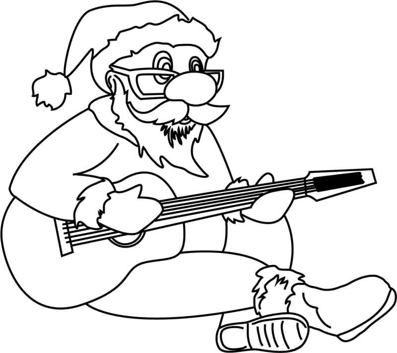 Der Weihnachtsmann spielt Gitarre