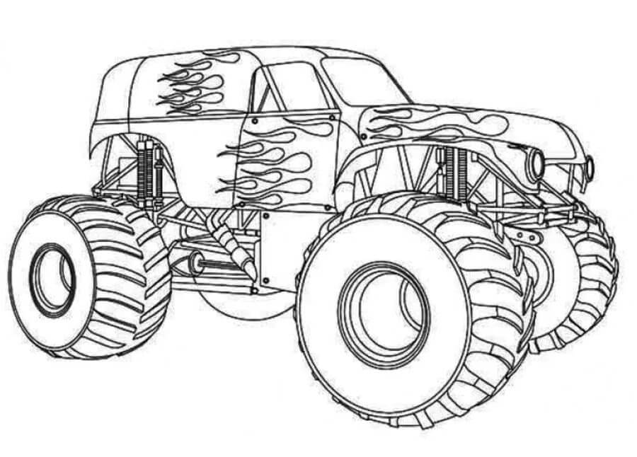 Flammenmonstertruck