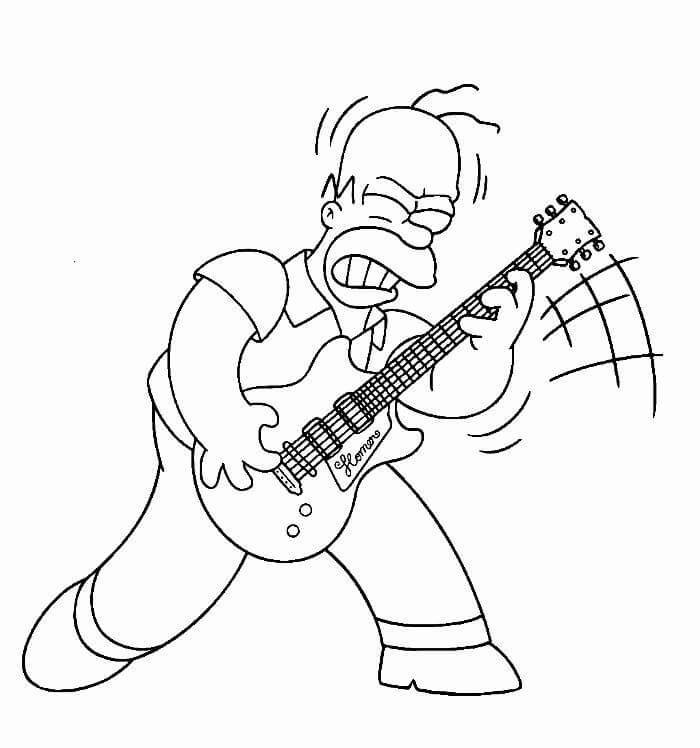 Homer spielt Gitarre