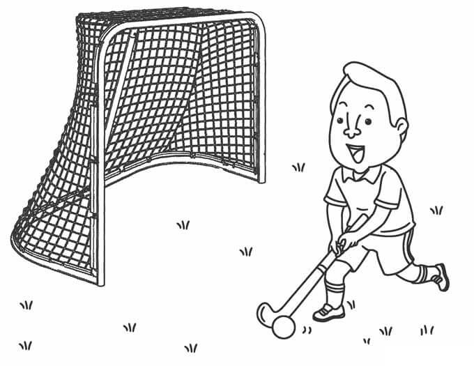 Karikatur-Hockey-Spieler