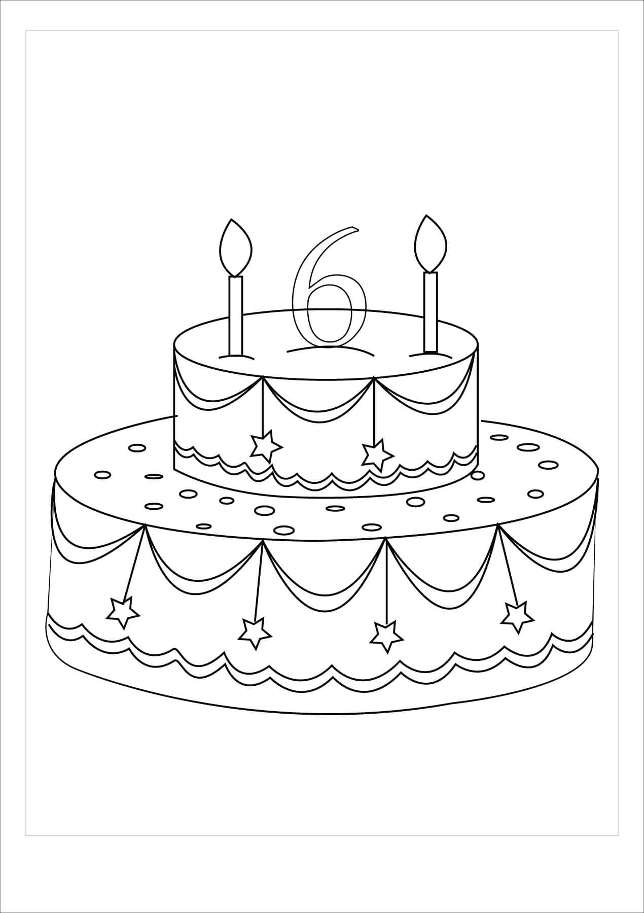 Kuchen zum 6. Geburtstag