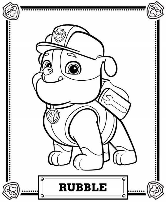 Lächelnder Rubble in Paw Patrol