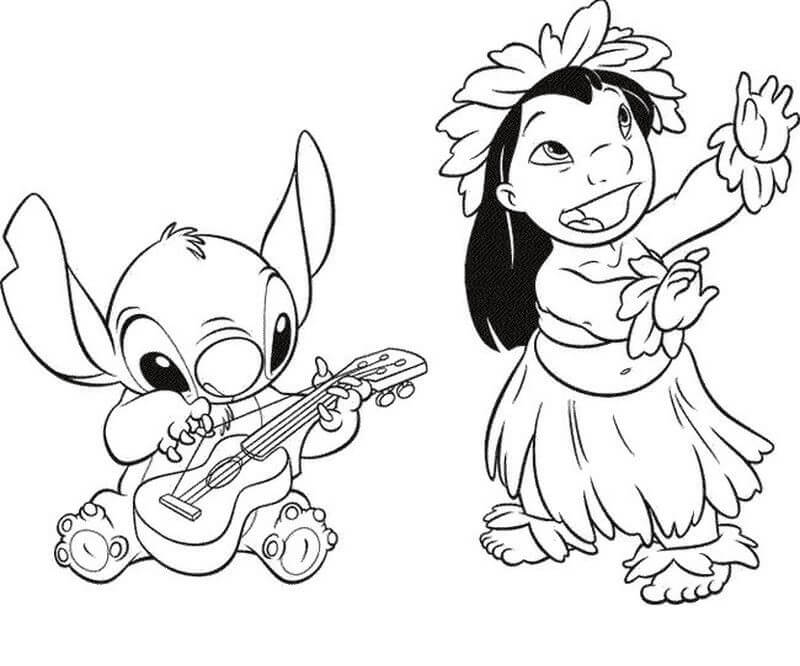 Lilo Tanzt und Stitch Spielt Gitarre
