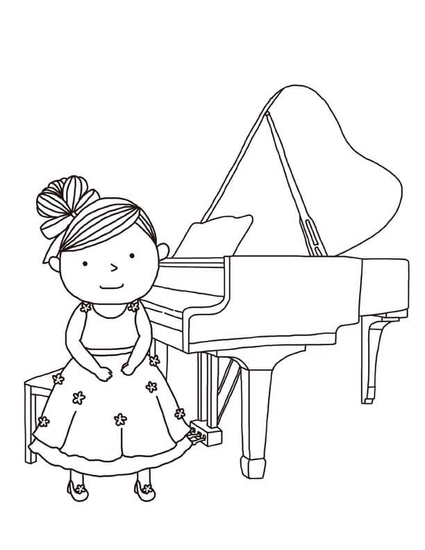 Mädchen mit dem Klavier