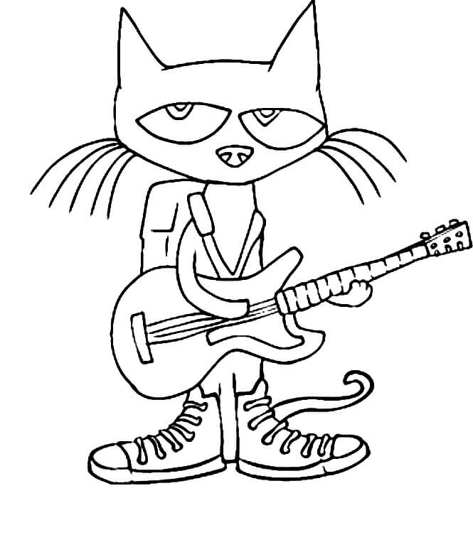 Pete Cat mit Gitarre