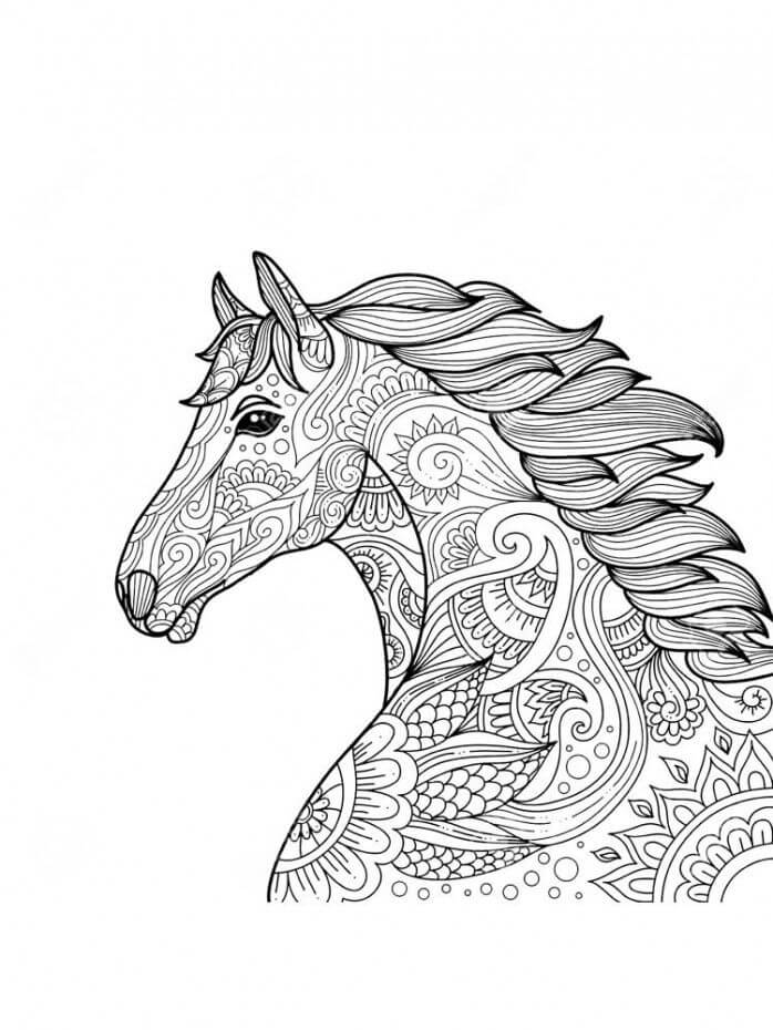 Pferd-Mandala-Gesicht