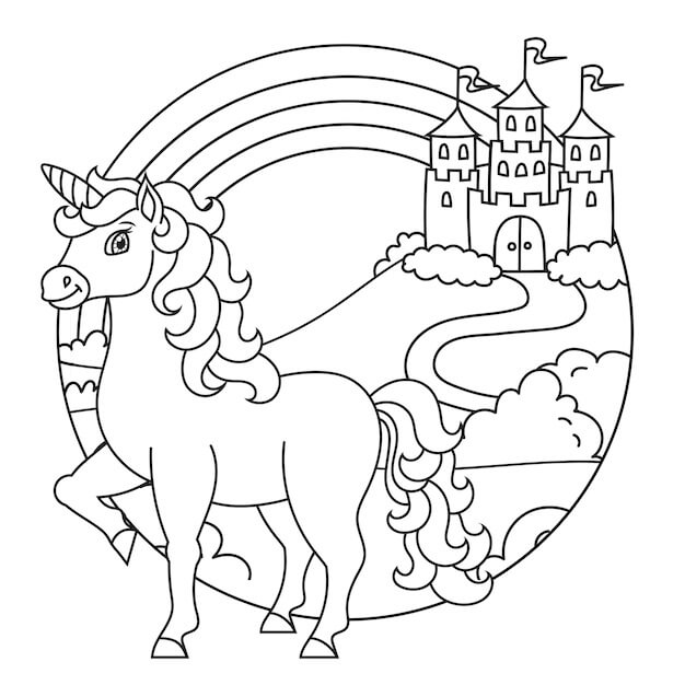 Pferd mit Burg