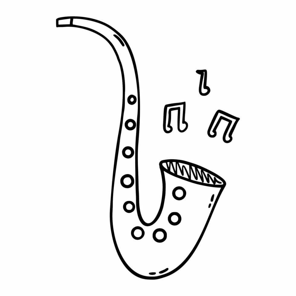 Saxophon und Noten