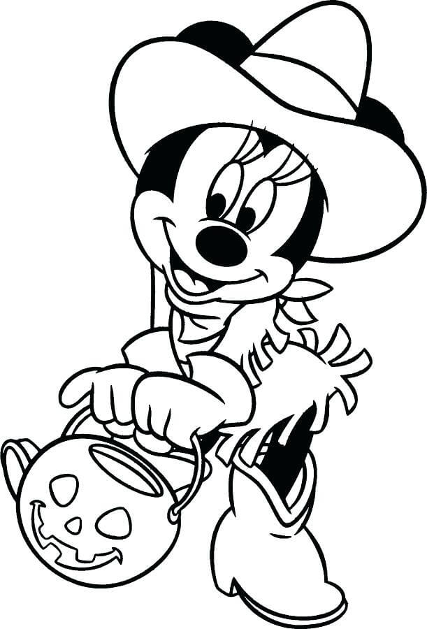 Süße Minnie im Cowboy-Kostüm