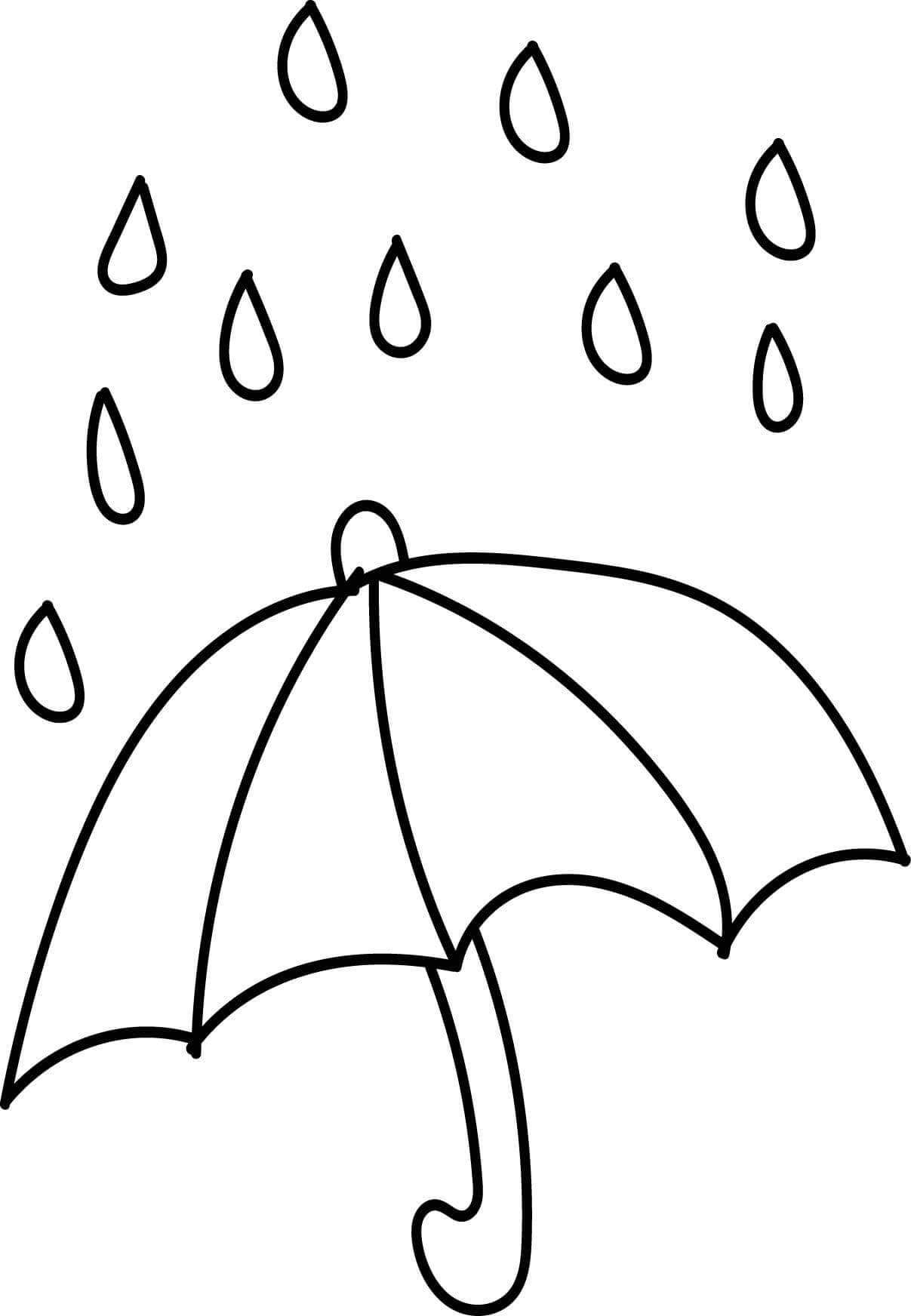 Toller Regenschirm im Regen