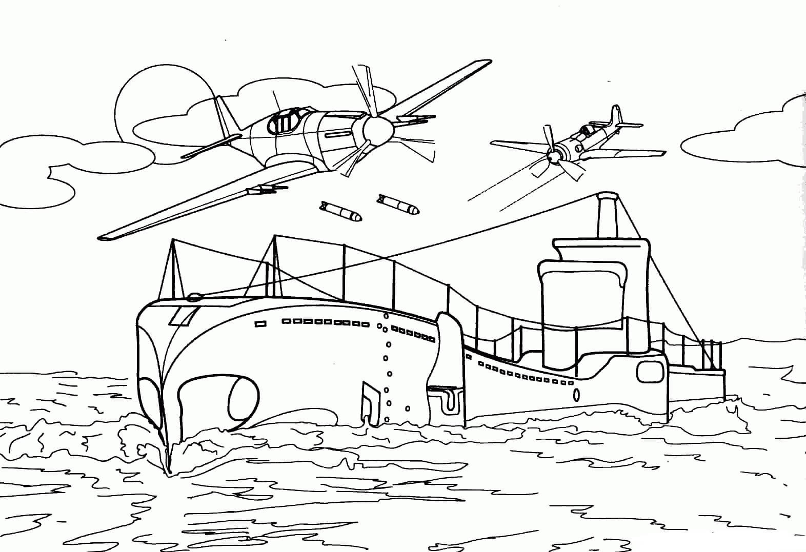 Unterseeboot und zwei Helikopter