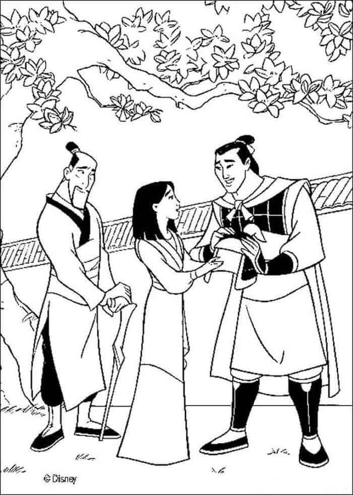 Hua Zhou and Mulan mit Li Shang