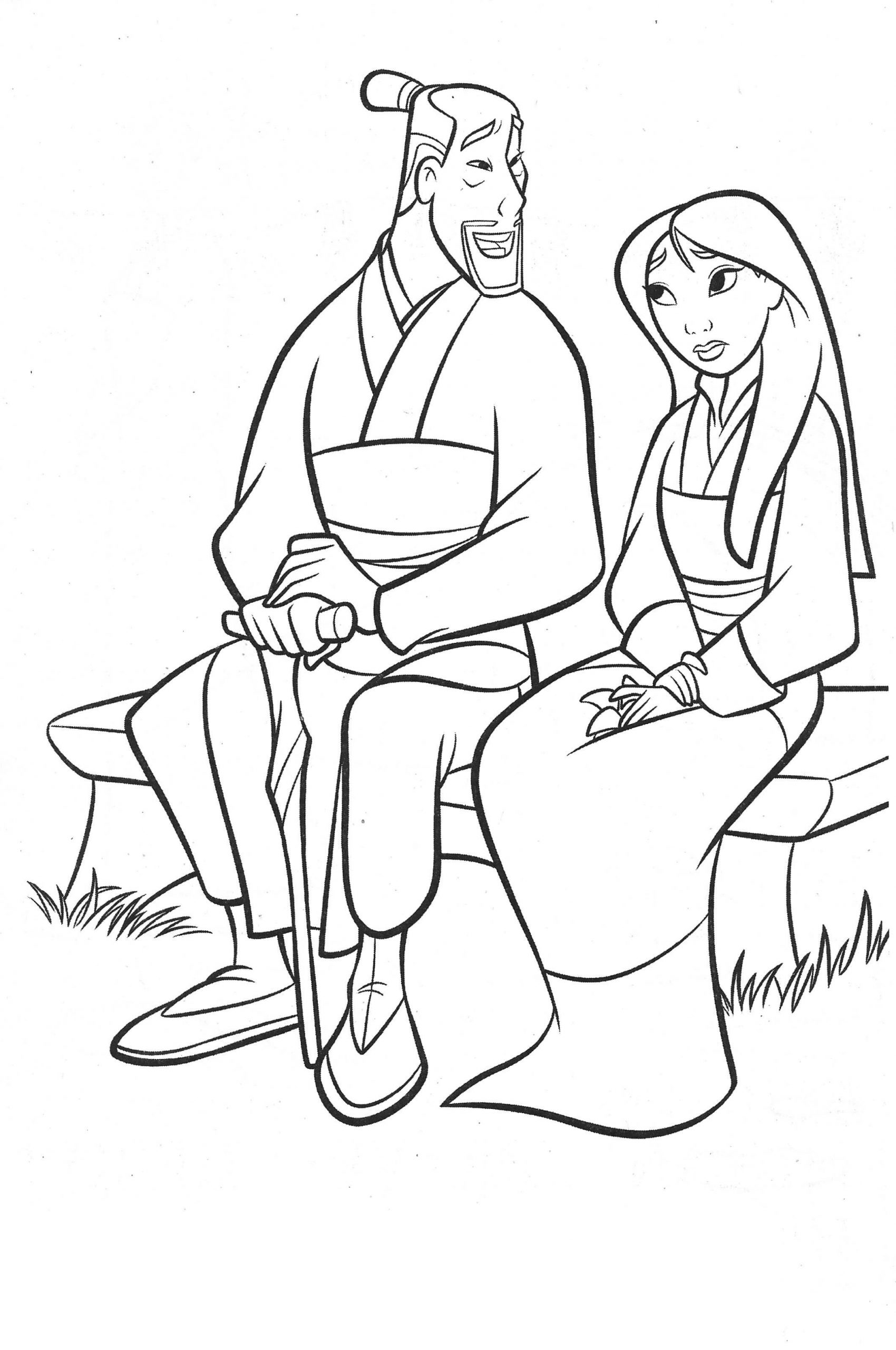 Mulan und Hua Zhou Sitzen