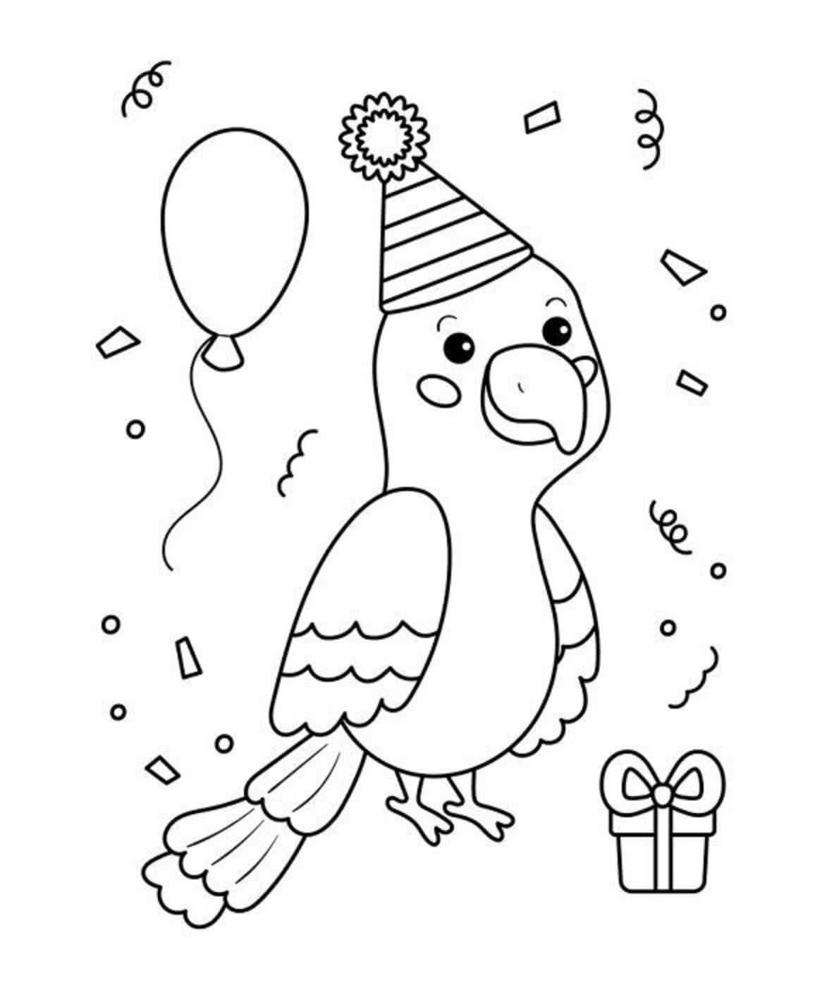 Papagei alles Gute zum Geburtstag