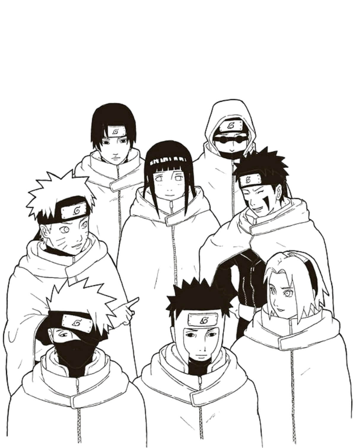 Acht Naruto-Charaktere