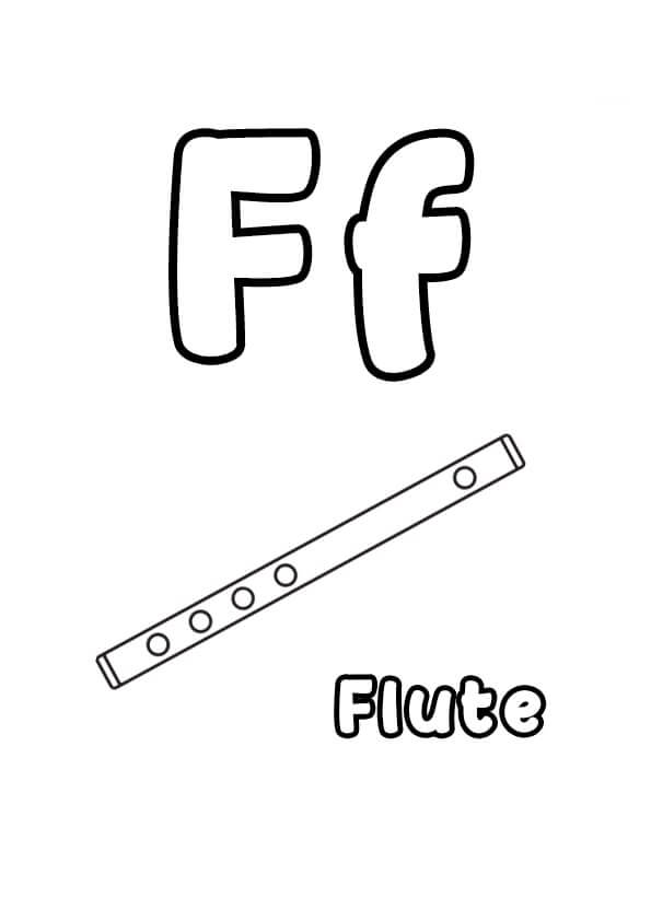 Buchstabe F mit Flöte