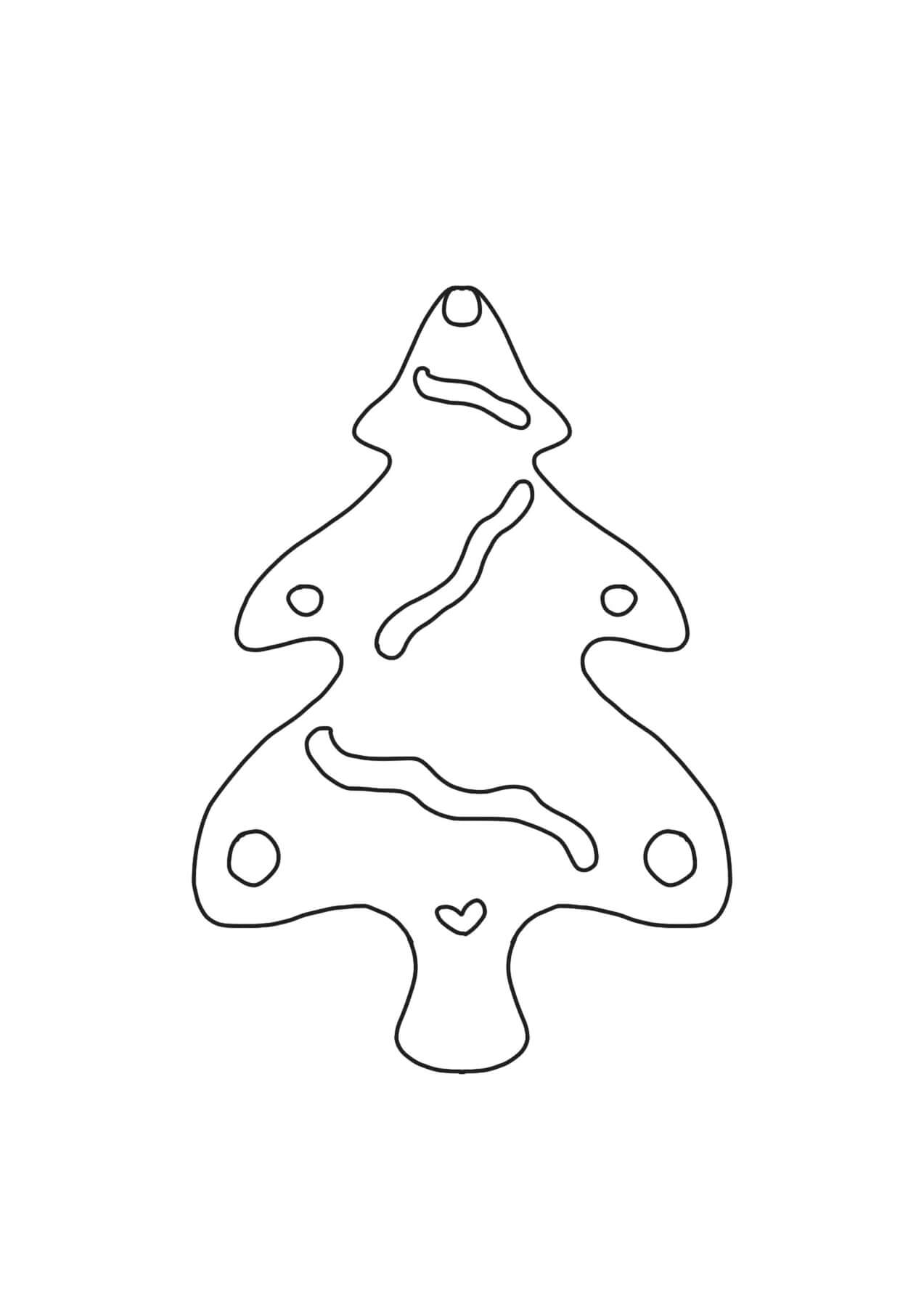 Kekse in Form eines Weihnachtsbaums