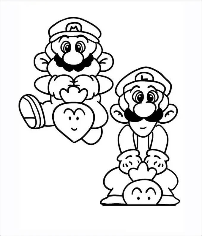Netter Mario und Luigi