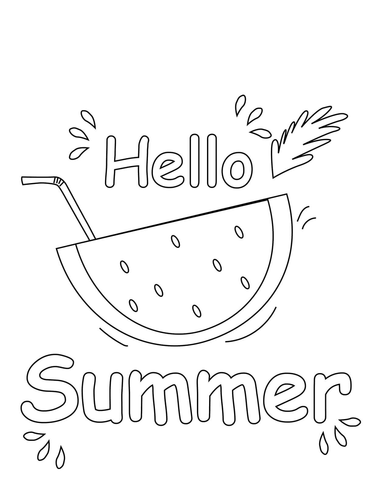 Wassermelone in Hallo Sommer