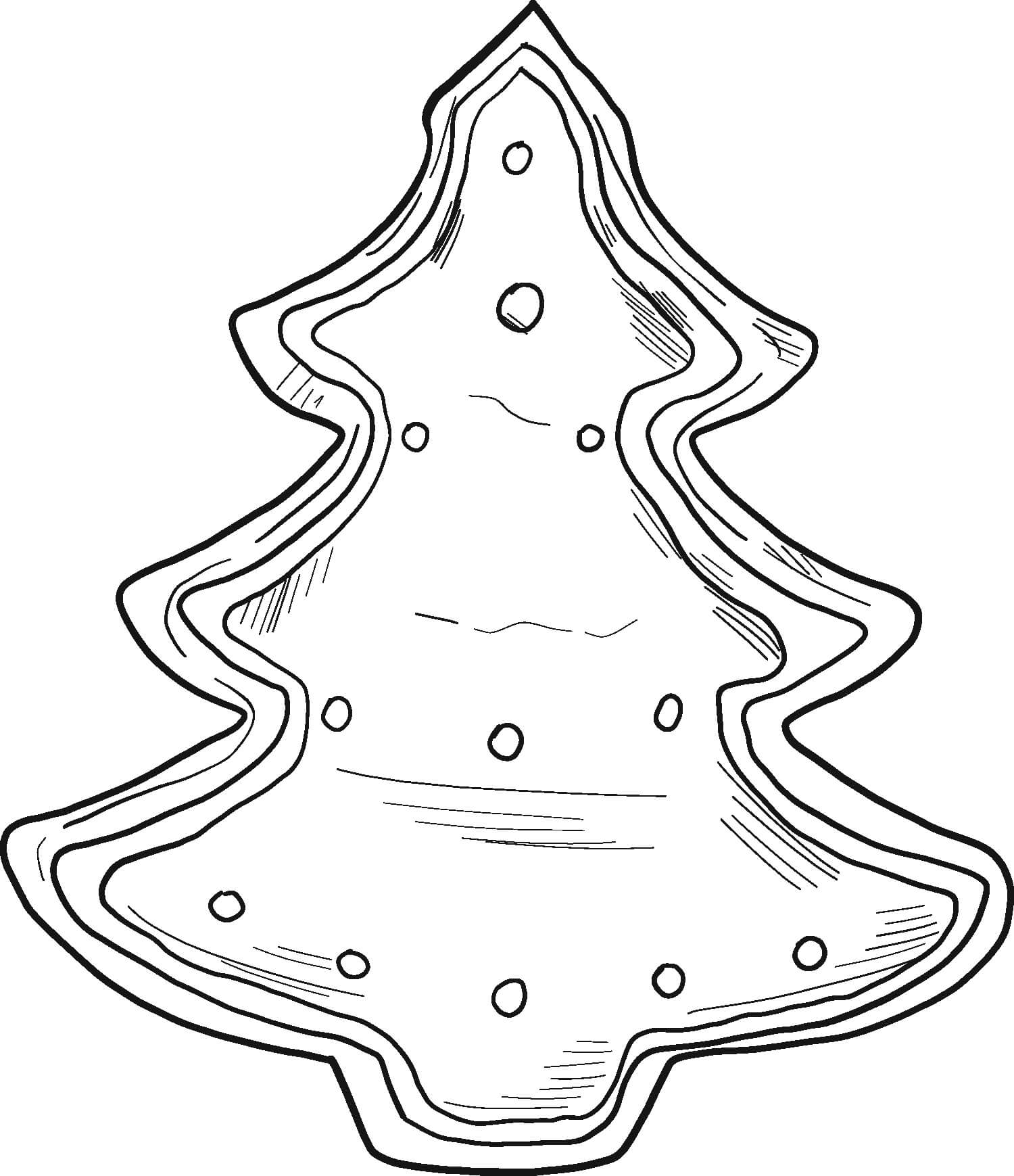Weihnachtsplätzchen in Form einer Kiefer