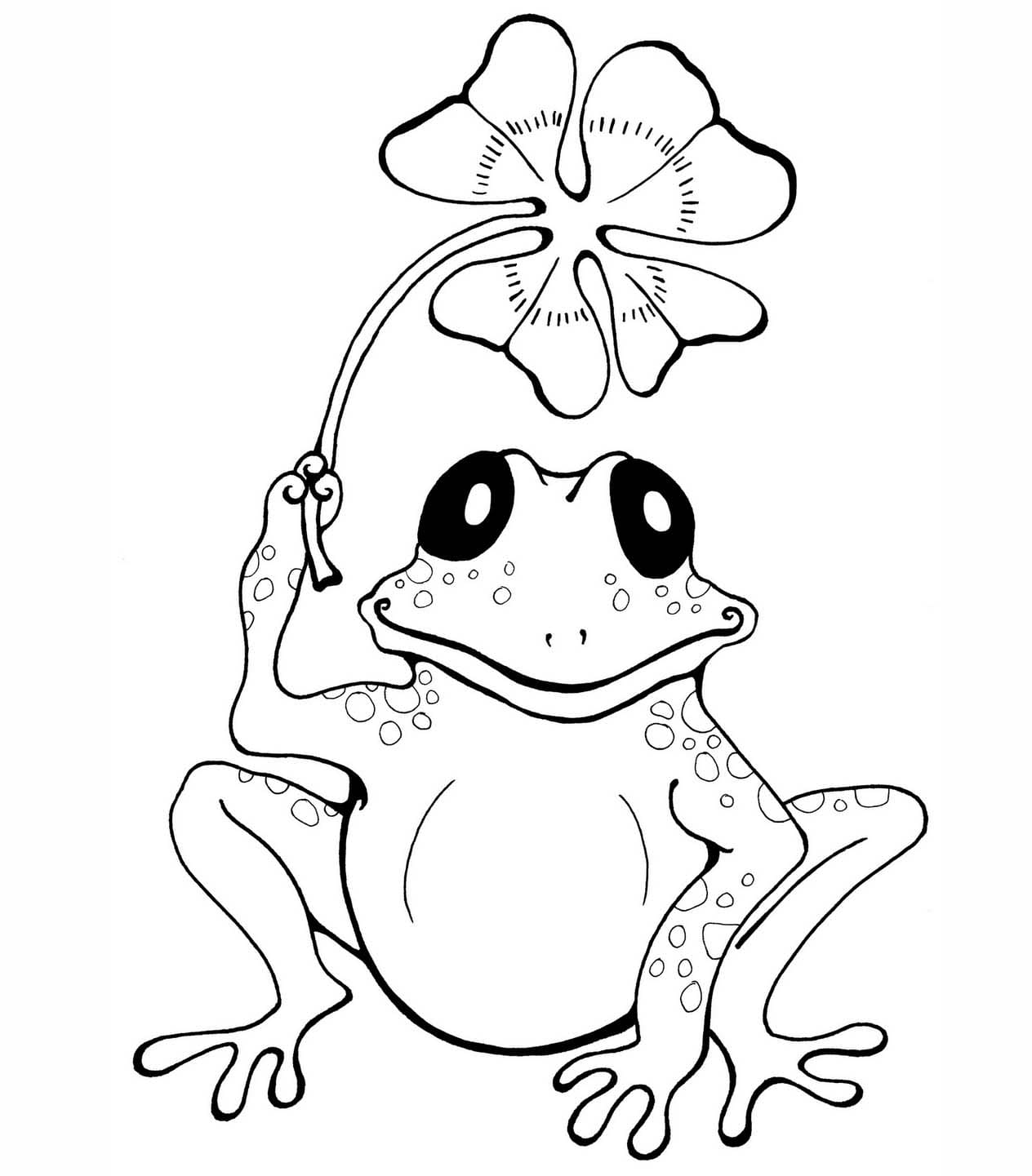 Netter Frosch-Cartoon