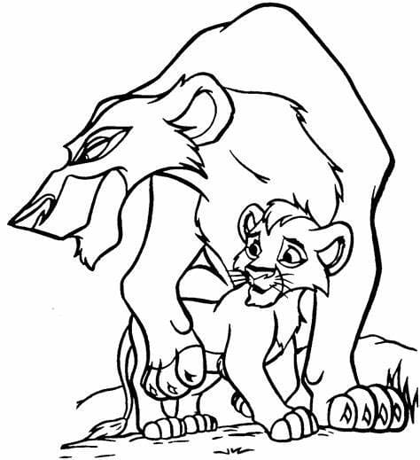 Kostenlose Karikatur -König der Löwen