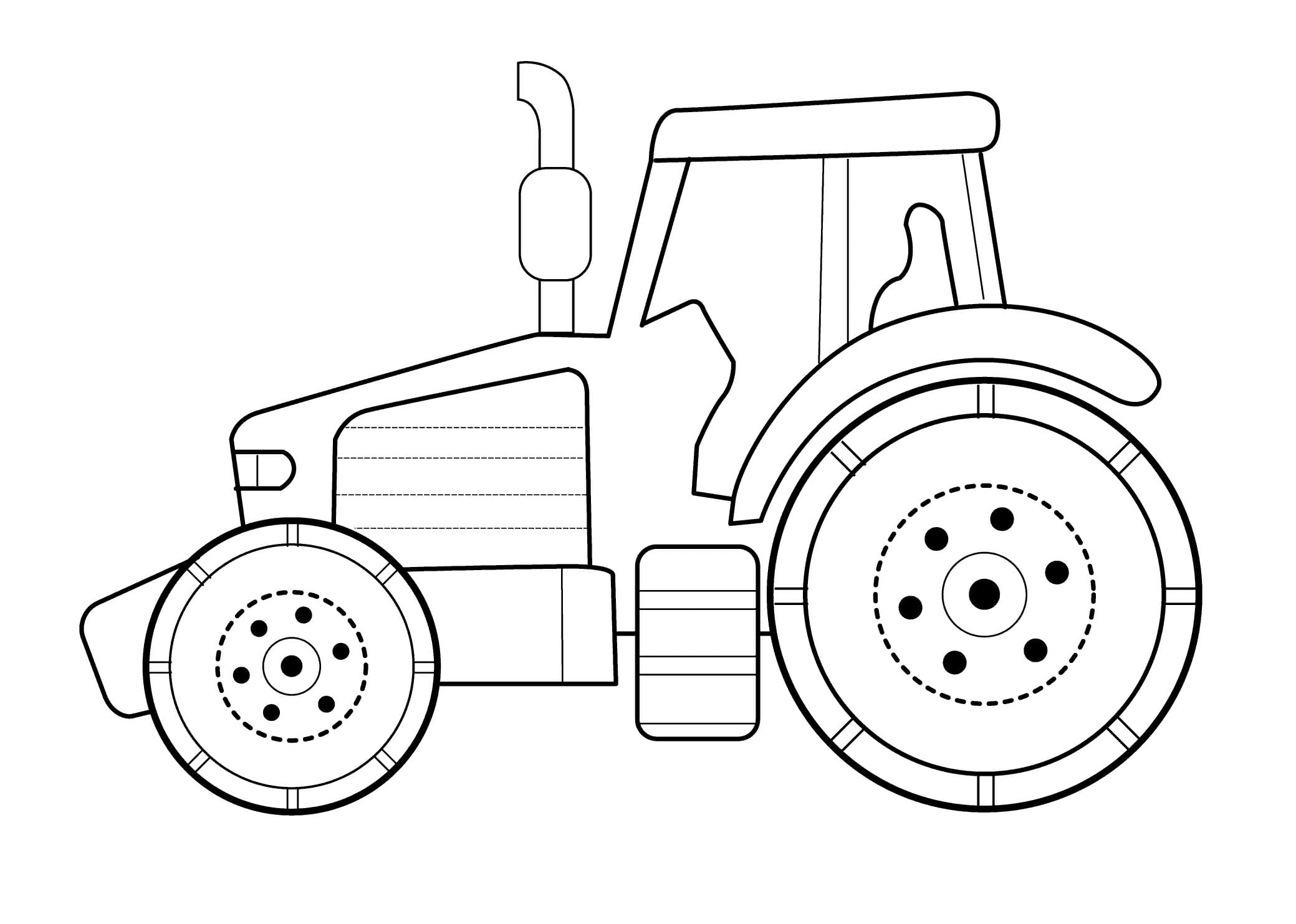 Kostenloser Traktor-Bildumriss