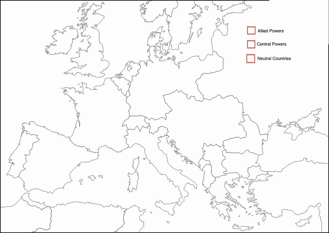 Leeres Europa-Kartenbild