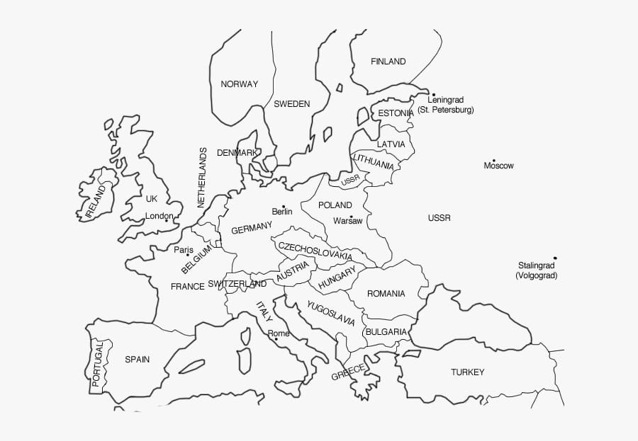 Leeres Europa-Umrissbild