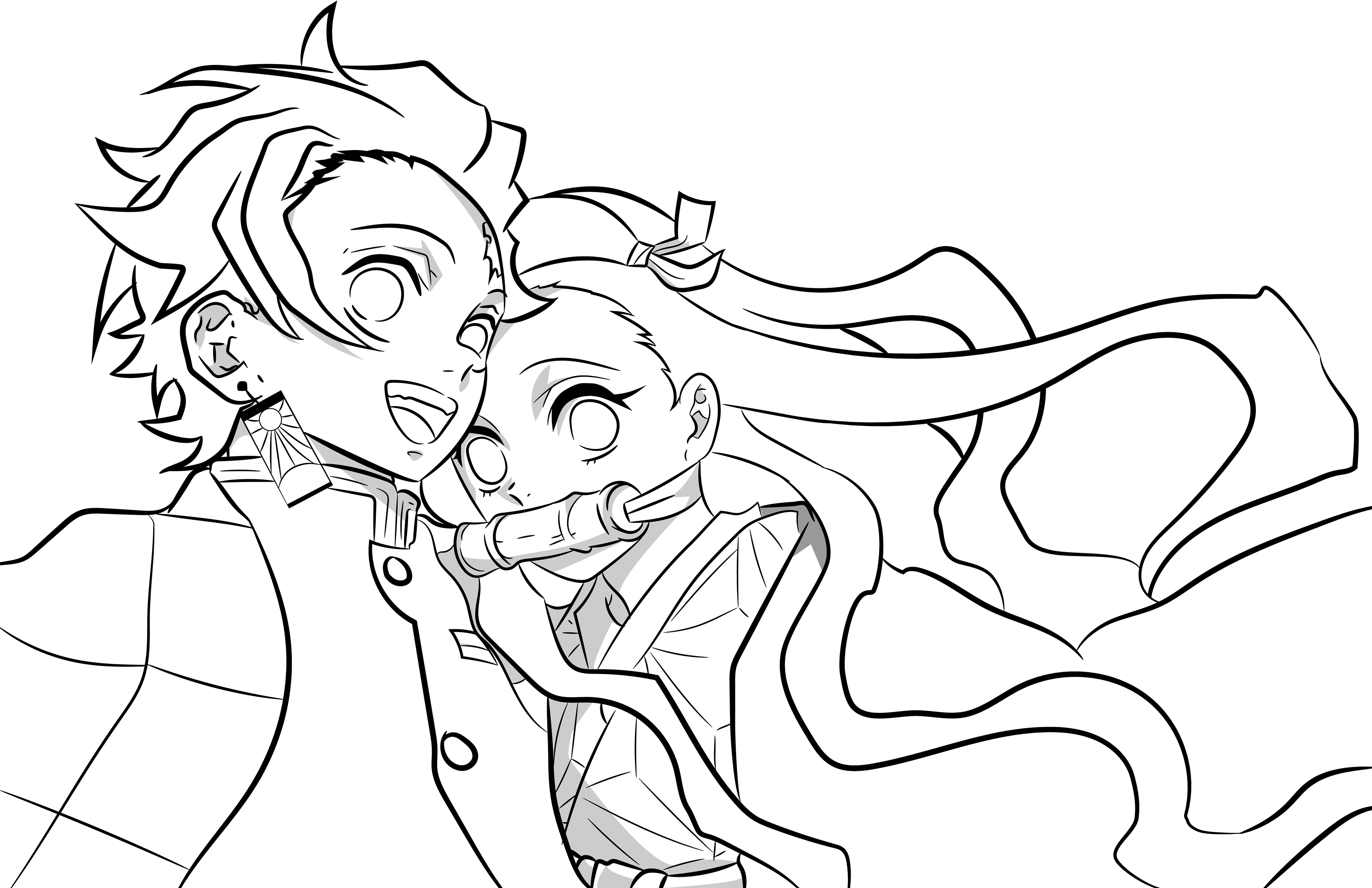 Tanjiro und Schwester