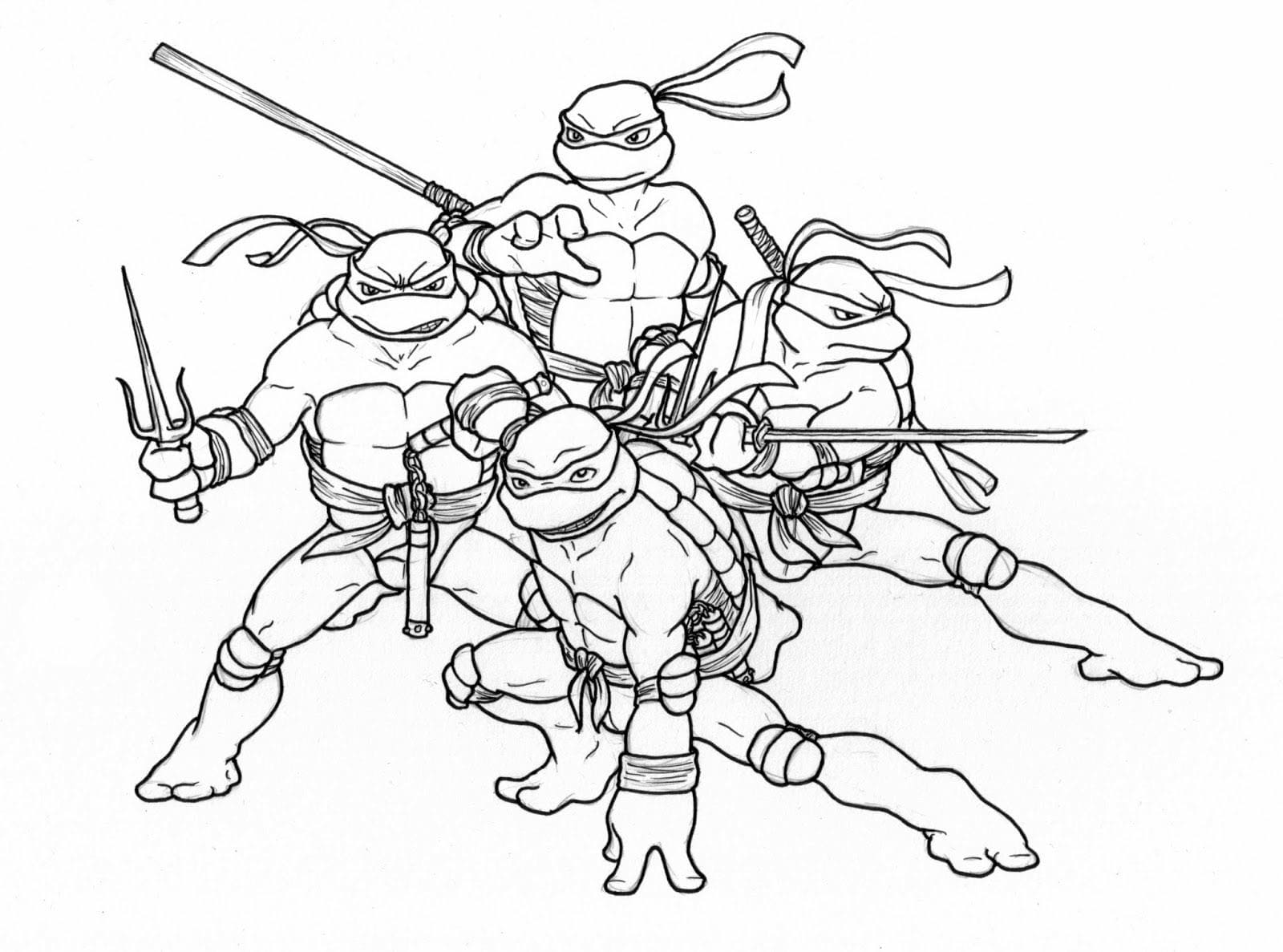 Ausmalbilder Ninja-Schildkröten