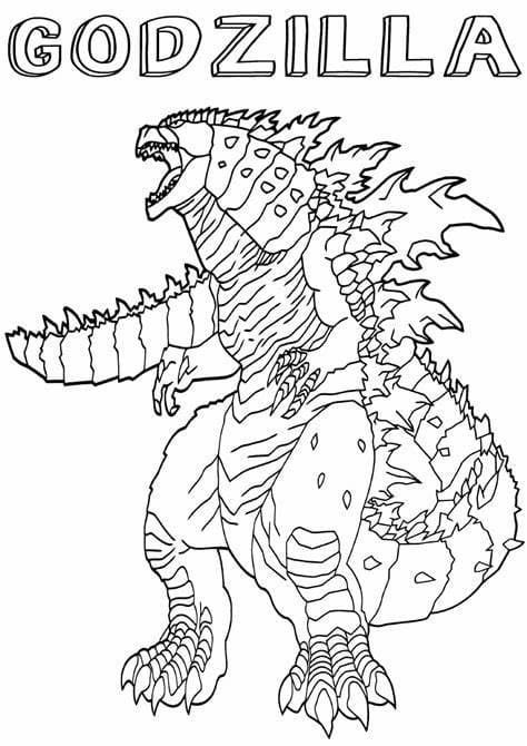 Druckbares Godzilla-Bild