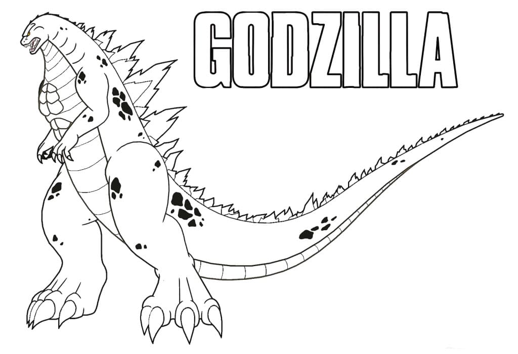 Druckbares Godzilla JPG