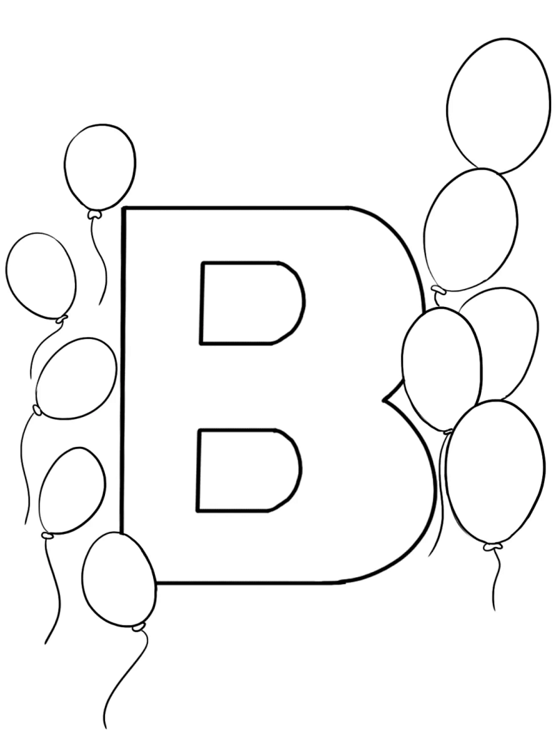 Buchstabe B für Luftballons