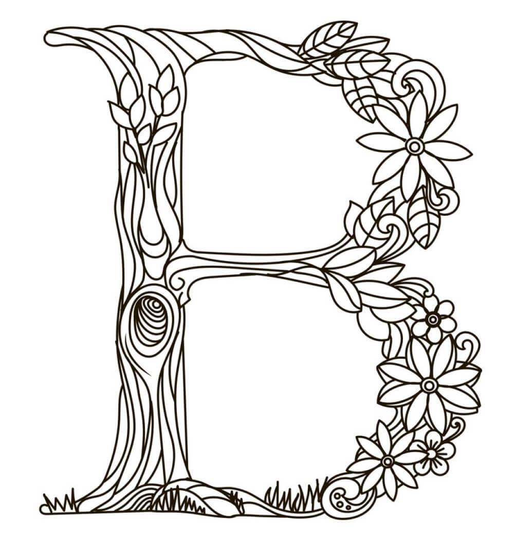 Buchstabe B coloring page