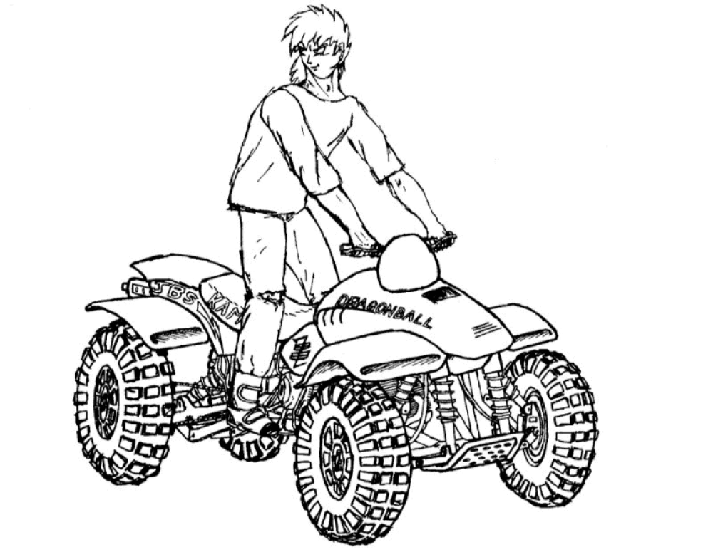 Jemand fährt ein ATV