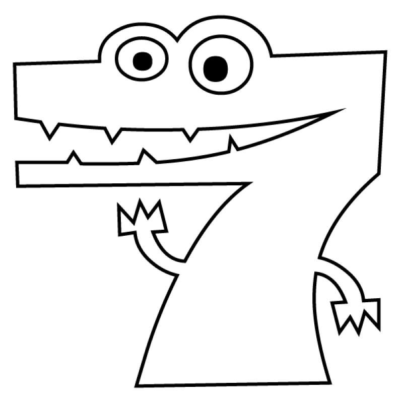Nummer 7 sieht aus wie ein Krokodil
