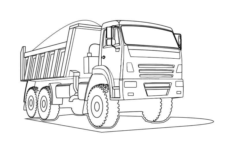 Lastwagen coloring page