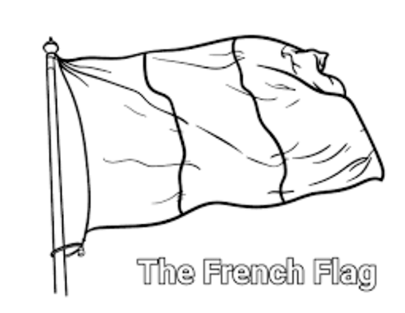Ausmalbilder Flagge Frankreichs
