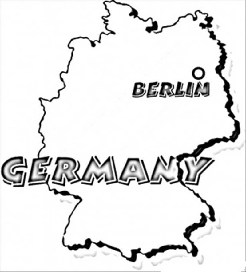 Ausmalbilder Landkarten (Deutschland)